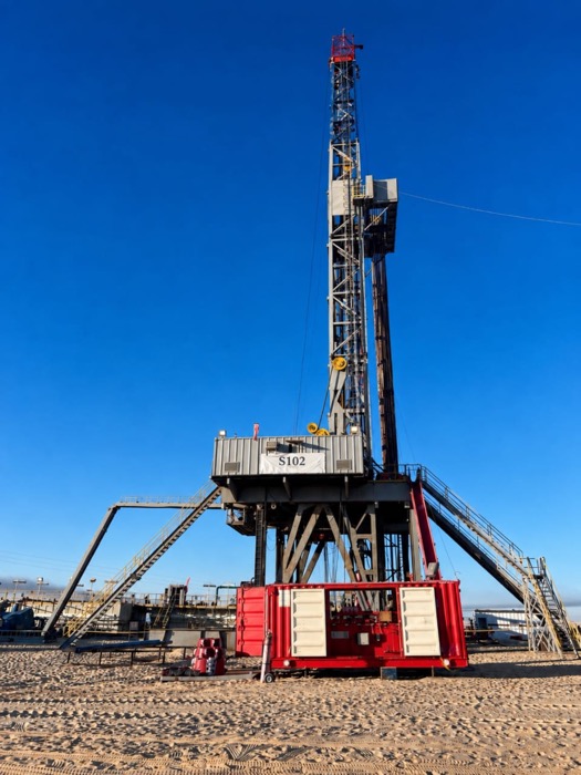 Nova Drill land drilling rig S102 on location in the desert